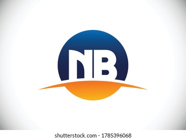 Initial Letter N B Logo Design. Monogram logo. Graphic Alphabet Symbol for Corporate Business Identity.