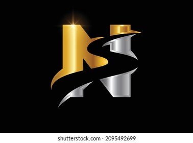 Letra inicial N con diseño vectorial de diseño de logotipo de retroceso o de ruta, símbolo alfabético gráfico para identidad empresarial