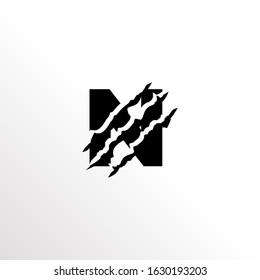 Initial Letter N with Claw Scratch Logo Design