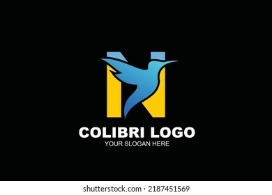 initial Letter N colibri  logo