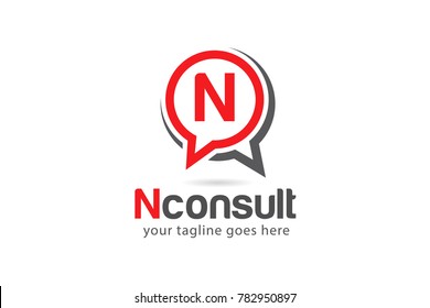 Initial Letter N Consulting Agency Logo Design