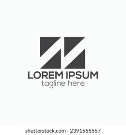 Initial letter N corporate identity logo design isolated vector template illustration