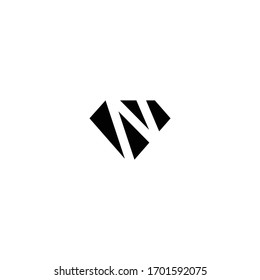 letra inicial N nombre de empresa de logotipo DIAMOND , concepto moderno de logotipo. logotipo vectorial para la identidad empresarial y empresarial.