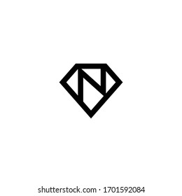  initial letter N DIAMOND logotype company name , modern logo concept. vector logo for business and company identity.