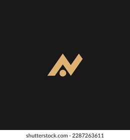 letra inicial N con diseño de logo Dot ilustraciones de concepto gráfico vectorial

