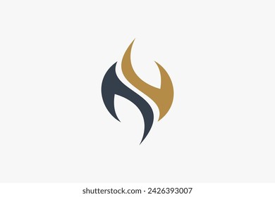 Initial Letter N flame Vector Logo Design. Flat Logotype Business, Branding, Company or Corporate Symbol for Fire, energy, hot, heat, burn, power, light, initial, blaze, spirit creative idea element.