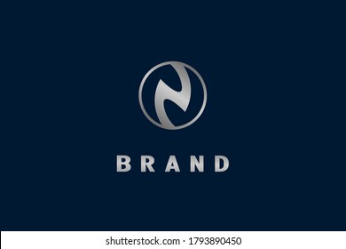 Initial letter N graphic logo template, elegant simple and minimalist logo design.