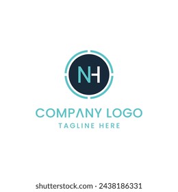 Initial Letter N H Logo Design Outstanding Creative Modern Symbol Sign