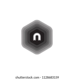 Initial Letter N Hexagon Logo Icon Design Template Element