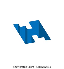 letra inicial en el vector del logotipo del agujero