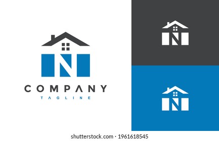 Initial Letter N Home Logo	