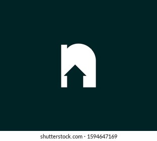 Initial Letter n House Real Estate Logo Design