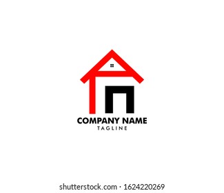 Initial Letter N House Real Estate Logo Design