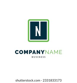 Initial Letter N Icon Logo Design Template