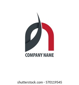Initial Letter N Isolated Swoosh Logo