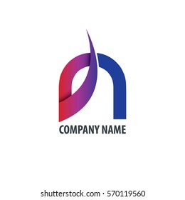 Initial Letter N Isolated Swoosh Logo