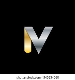 Initial Letter N IV Linked Rounded Lowercase Logo