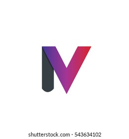 Initial Letter N IV Linked Rounded Lowercase Logo