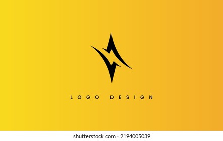 Initial Letter N Lightning Bolt Logo Design. Usable For Business And Company Branding Logos. Flat Vector Logo Design Template Element.