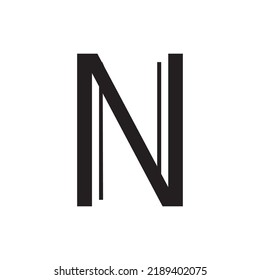 Initial letter N linked logo. Flat Vector logo design template element