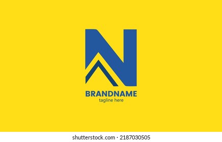 Initial Letter N Logo. N letter for logo. Abstract N minimal style letters, vector typographic design.Letter N logo template illustration design.
