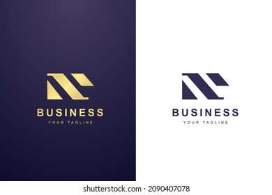 Logo de la carta inicial N para empresas o empresas de medios.