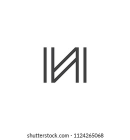 Initial letter N logo design