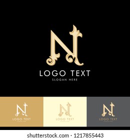 Initial Letter N Logo Design