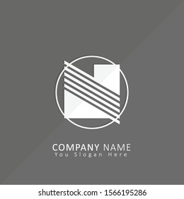initial letter n logo design vector symbol template with circle element
