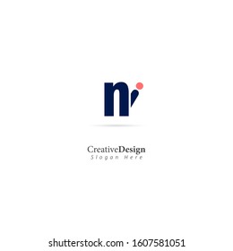 Initial Letter N I Logo. Design Vector Logo Illustration N I Letter Template
