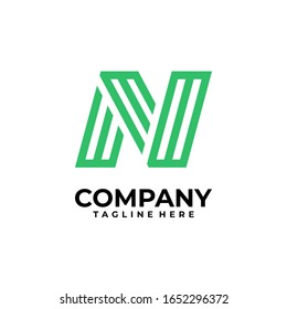 initial letter N logo design vector inspiration