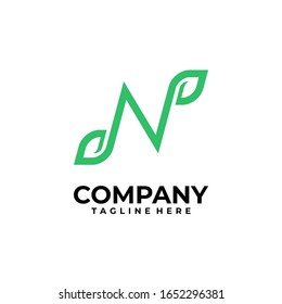 letra inicial Diseño del logotipo N inspiración vectorial