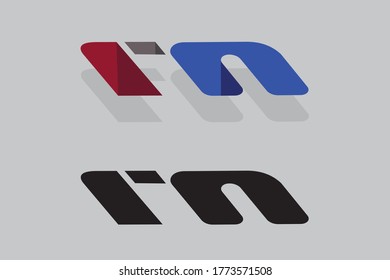 Initial Letter I N Logo Design Template Element