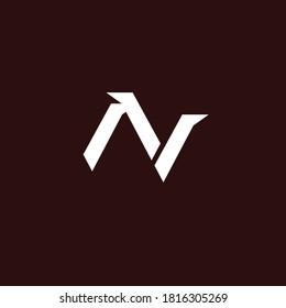 Initial Letter N Logo Design Vektorgrafik.