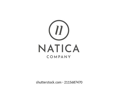 Initial letter N logo design vector illustration.