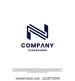 initial letter N logo design monogram for your business