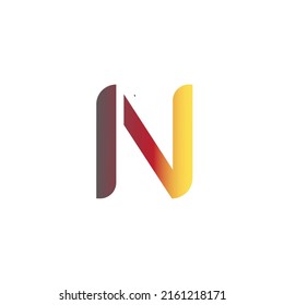 initial letter N logo design