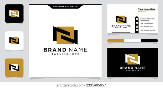 Initial Letter N Logo Design vector Template. Creative N Logo Design with business card design template