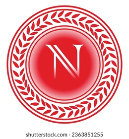 initial letter n logo design vector