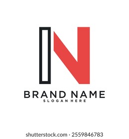 Initial letter N logo design with modern concept