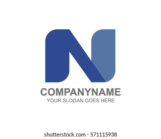 Initial Letter N logo design template element