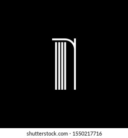 Initial Letter N logo icon abstract techno line design concept for business or brand identity.