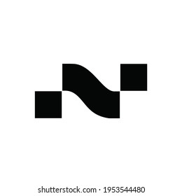 initial letter N logo or icon. EPS 10