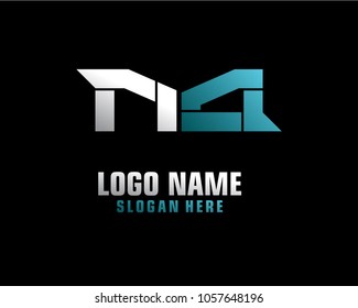 Initial letter N A logo template vector