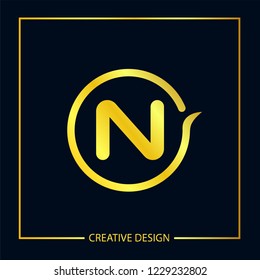 Initial Letter N Logo Template Vector Design