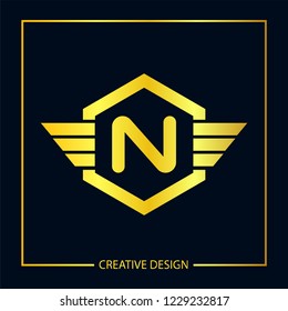 Initial Letter N Logo Template Vector Design
