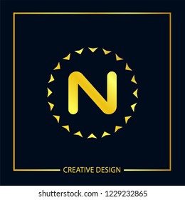 Initial Letter N Logo Template Vector Design