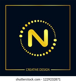 Initial Letter N Logo Template Vector Design