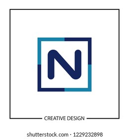 Initial Letter N Logo Template Vector Design