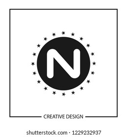 Initial Letter N Logo Template Vector Design